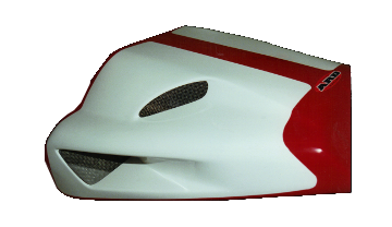 red white ducati seat tail